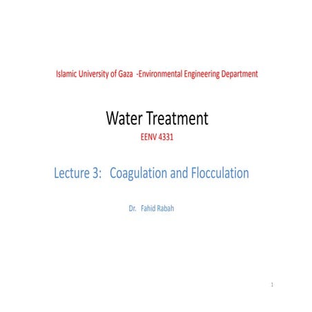 Water treatment-lecture-3-eenv