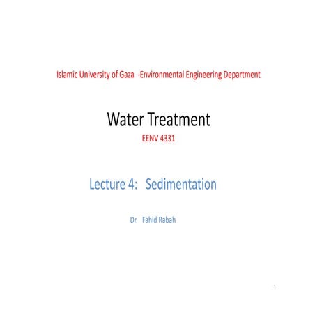 Water treatment-lecture-4-eenv