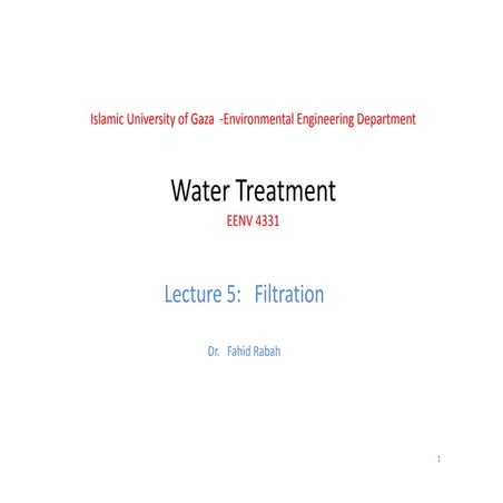 Water treatment-lecture-5-eenv