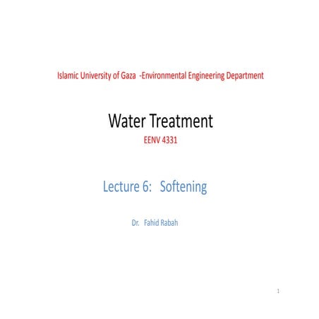 Water treatment-lecture-6-eenv