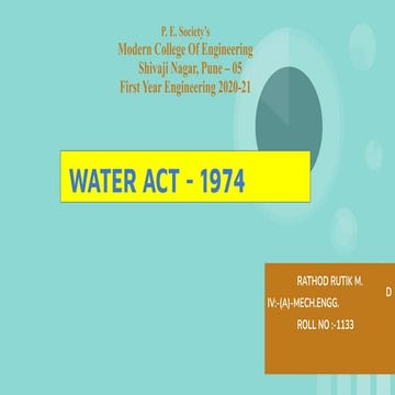 Water act 1974