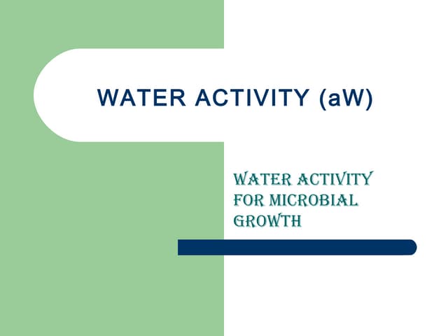 Water activity presentation