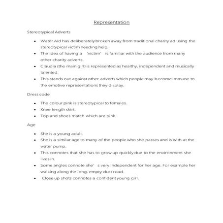 Water aid (representation)