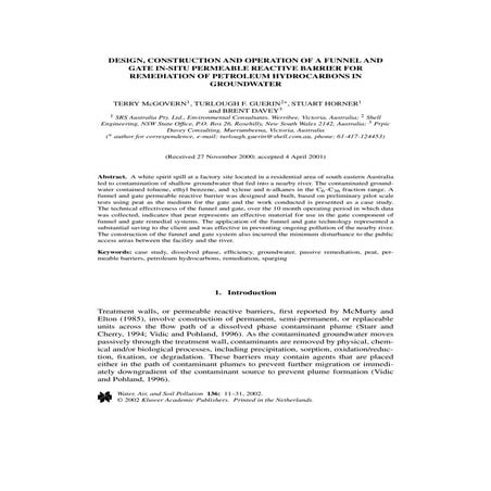 Groundwater remediation project