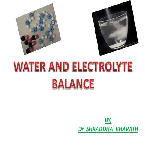Water and electrolyte balance
