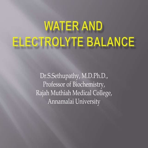 Water and electrolytes balance ss 