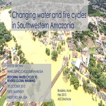 Foster Brown, "Maintaining Forest Cover and Biodiversity in Amazonia"