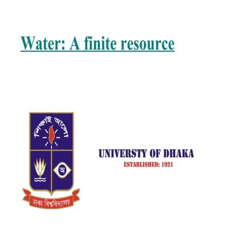 Water as a finite resource, Water Resource Management