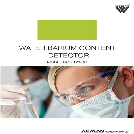 Water Barium Content Detector by ACMAS Technologies Pvt Ltd.
