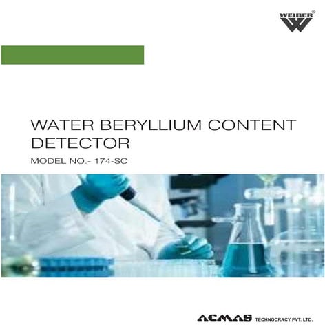 Water Beryllium Content Detector by ACMAS Technologies Pvt Ltd.