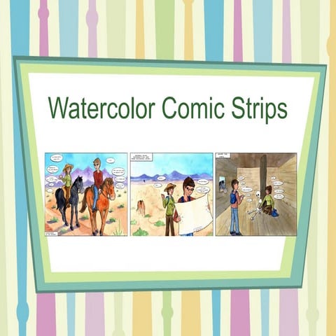 Watercolor comic strip