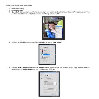 Watercolor effect using photoshop