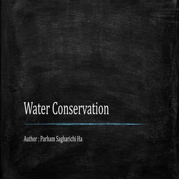 Water Conservation