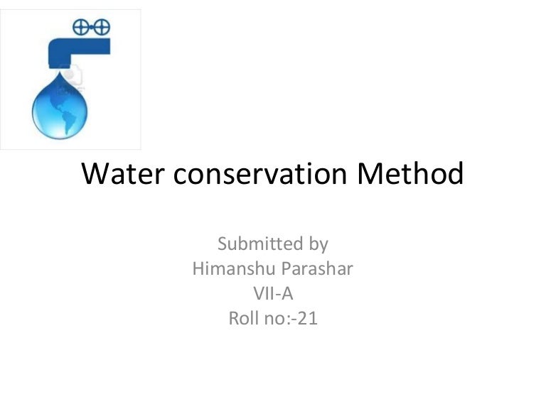 Water conservation method