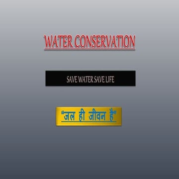 Water Conservation