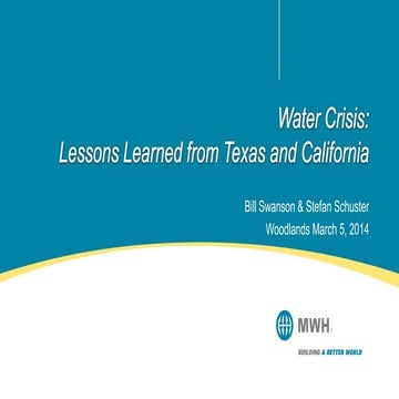 Water crisis and lessons learned from Texas and California
