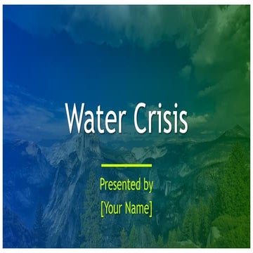 WATER CRISIS | PPTX