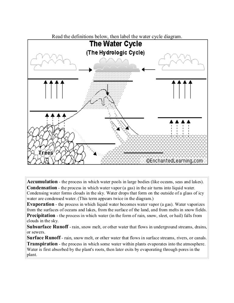 [DIAGRAM] Explain Water Cycle With Diagram