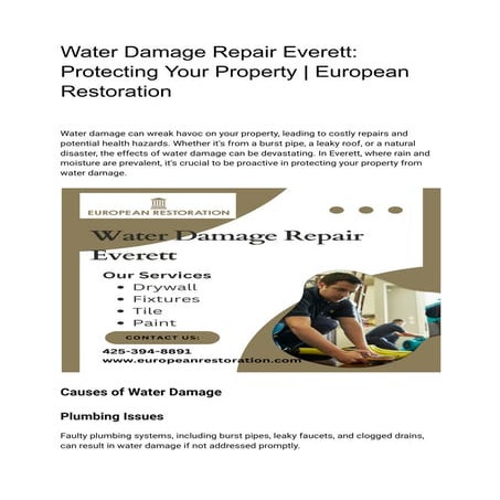 Water Damage Prevention Tips | PPTX