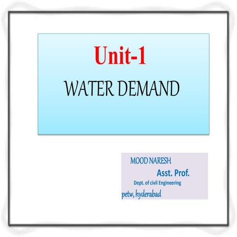 Water demand