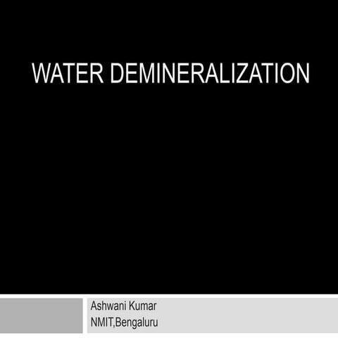 Water demineralization process