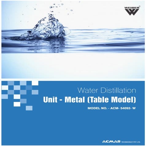 Water distillation unit   metal (table model)