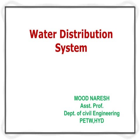 Water distribution system 