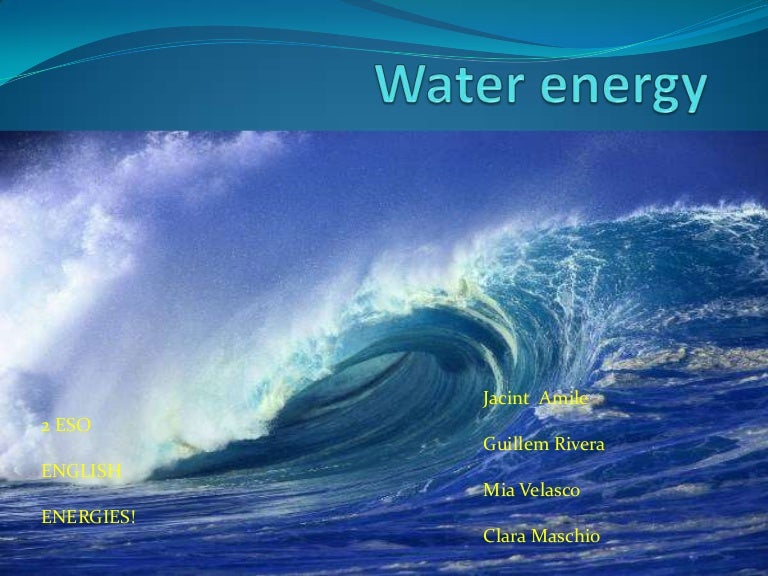 water as an energy system essay