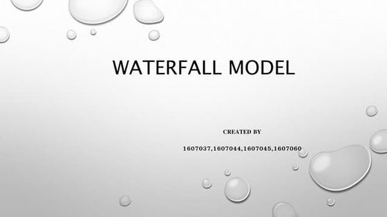 Waterfall Model | PPT