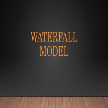 Waterfall model