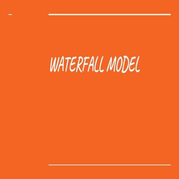 WATERFALL MODEL