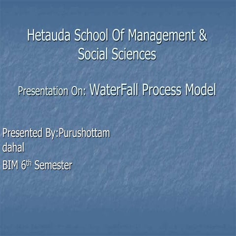 Water fall process model