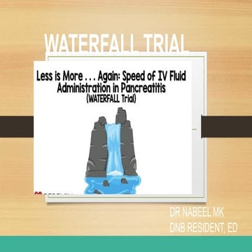 WATERFALL TRIAL-ACUTE PANCREATITIS MANAGEMENT | PPTX
