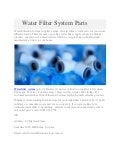 Water Filter System Parts