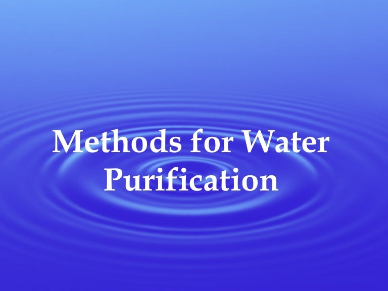 Methods for Water Purification