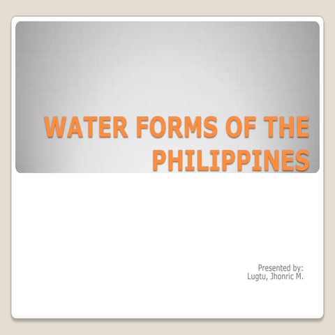 Water forms of the philippines