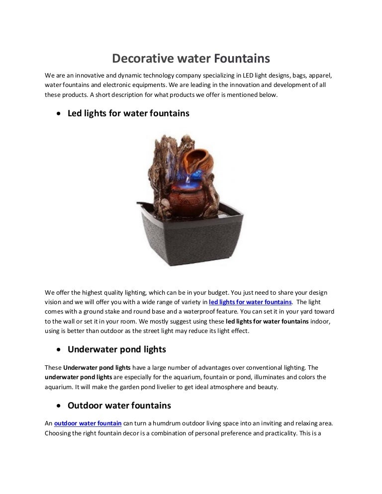 Water fountains pdf
