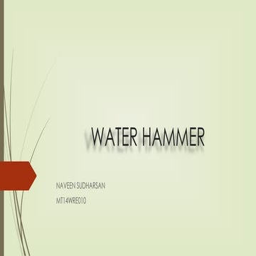 Water hammer