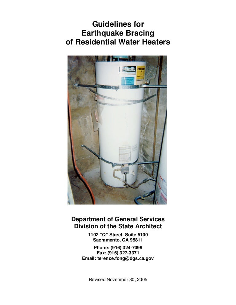 Water Heater Guidelines State Architect