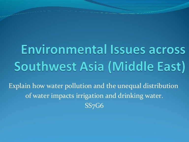 Water issues in sw asia