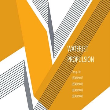 Water jet propulsion system