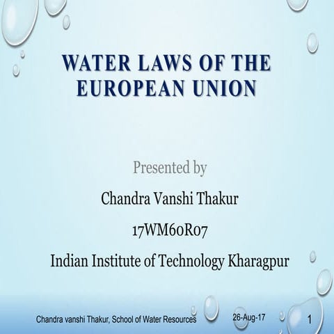 Water laws of the european union
