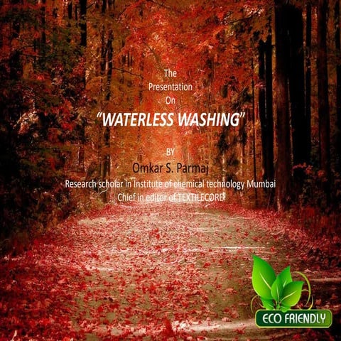 Waterless washing