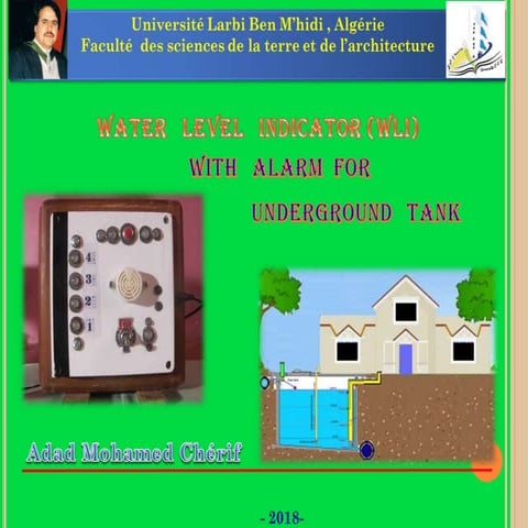 Water level indicator with alarm for underground tank 