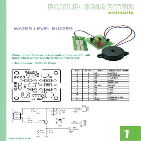Water level buzzer