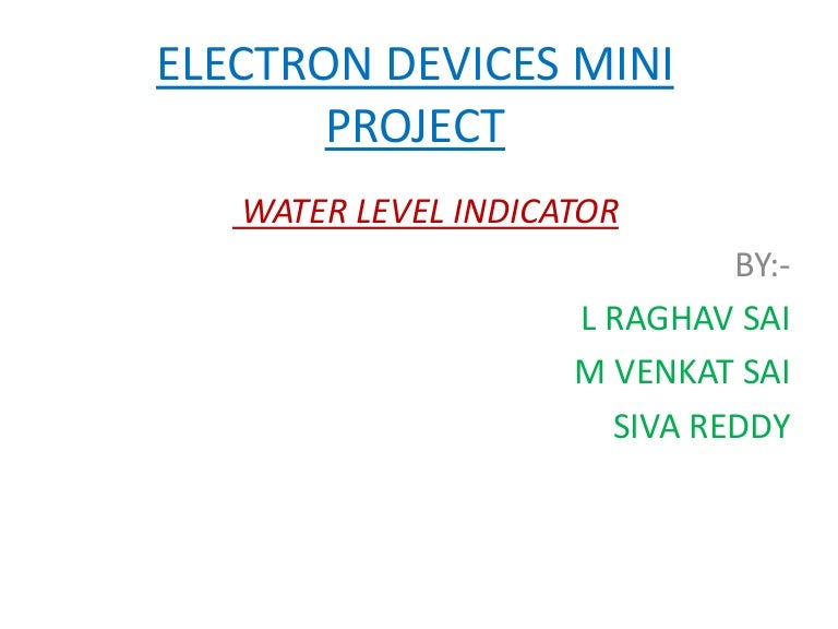 Water level indicator MINI PROJECT