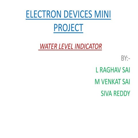 Water level indicator -MINI PROJECT