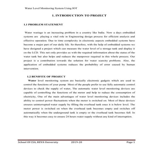 Water level monitoring system | PDF