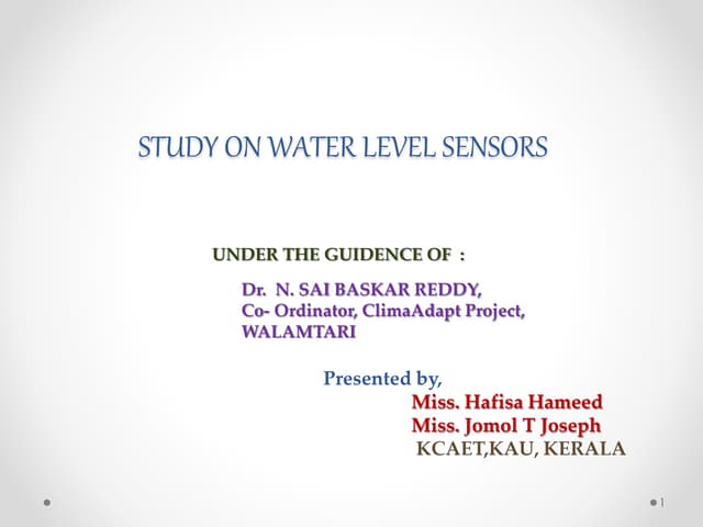 Water level sensors