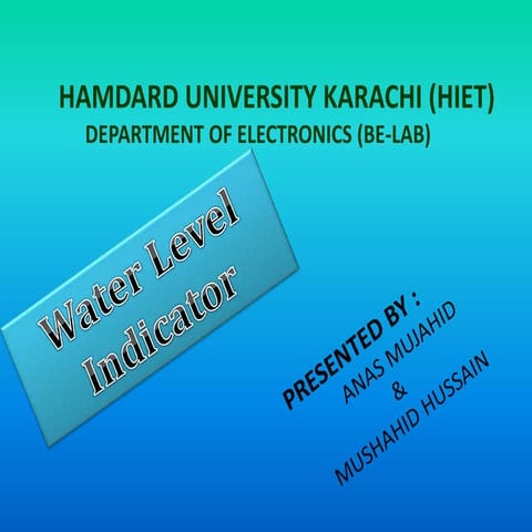 Water lever indicator project